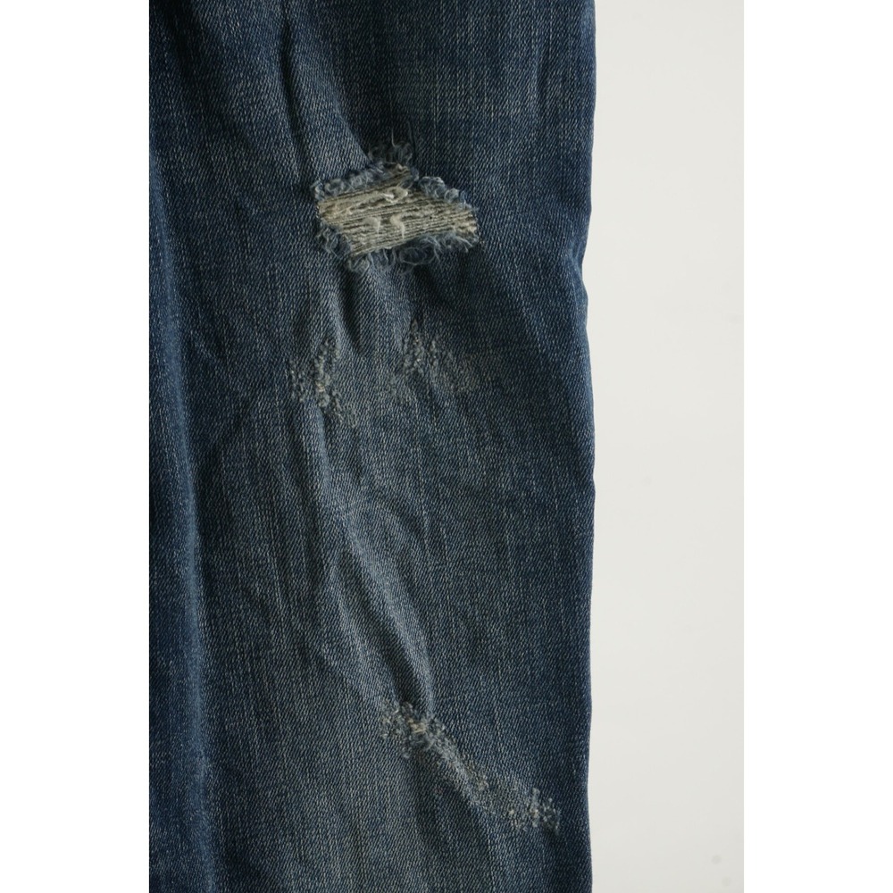 True Religion Rocco Relaxed Skinny Distressed Denim Men's 29 x 34 Blue Jeans - Picture 5 of 15